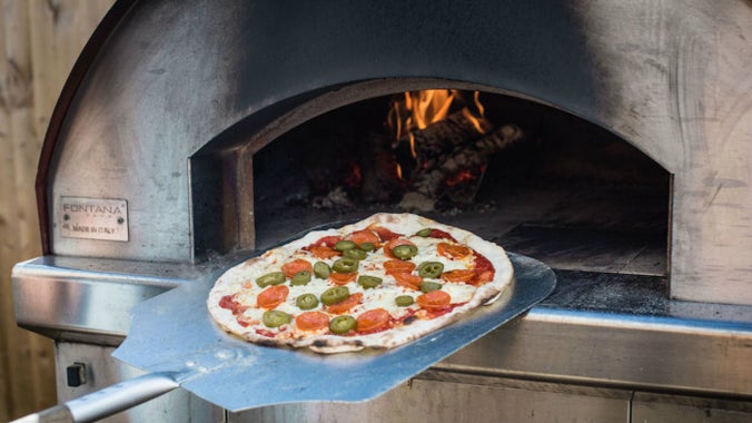 Wood fired pizzas at Embers, Polesden Lacey, Surrey